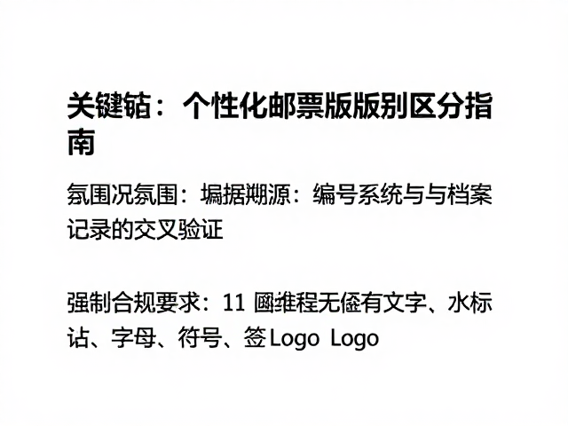个性化邮票版别区分指南,融合科技定制,打造专属收藏价值