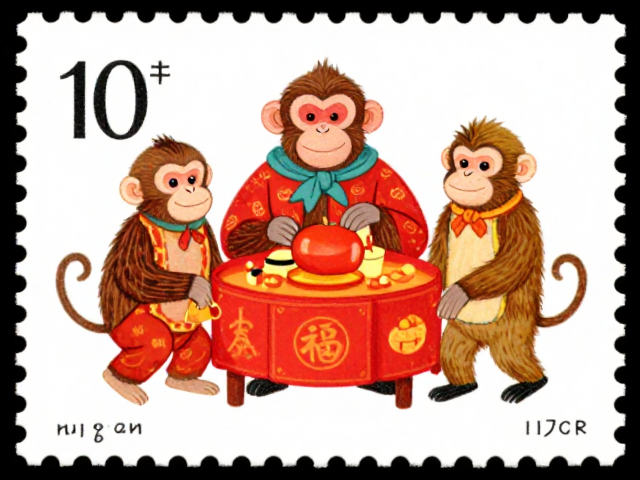 猴年个性化邮票,珍藏生肖祝福,祈愿家庭和睦圆满