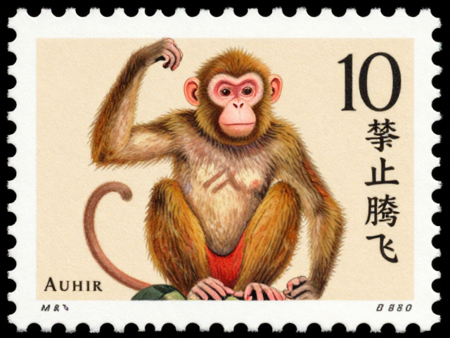 猴年邮票寓意事业腾飞,民俗文化与集邮的绝配