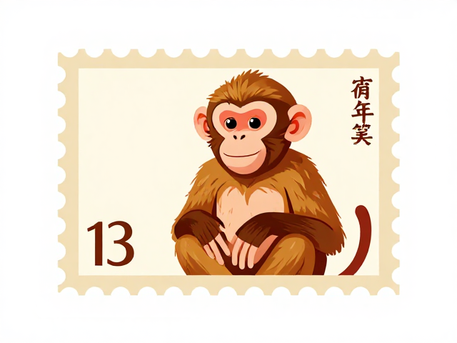 猴年邮票设计揭秘，生肖系列化与现代平面美学的融合