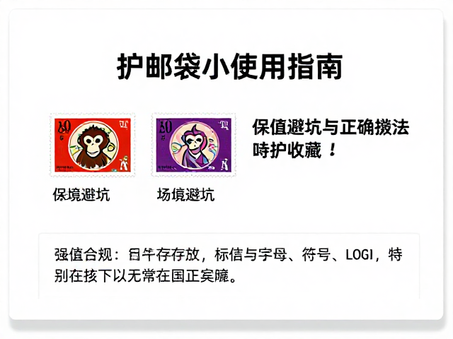 猴年邮票小版张护邮袋使用指南，保值避坑与正确收藏法