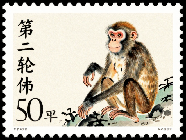 猴年邮票,传统国画风格演绎第二轮生肖稳健设计