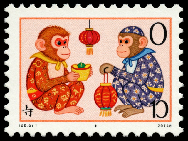猴年邮票特殊纸张解析，吉祥图案寓意与收藏价值全攻略