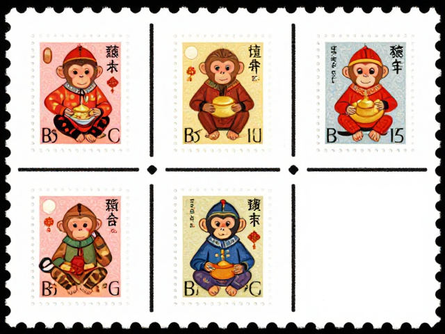 猴年邮票,年度贺岁系列方寸间的文化记忆与升值空间