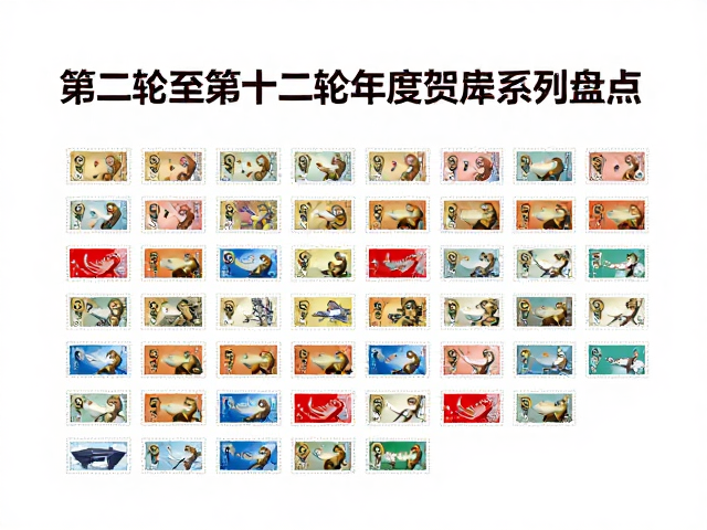 猴年邮票收藏指南，第二轮至第十二轮年度贺岁系列盘点
