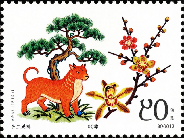 十二生肖与松柏梅兰小型张，集邮热点解析