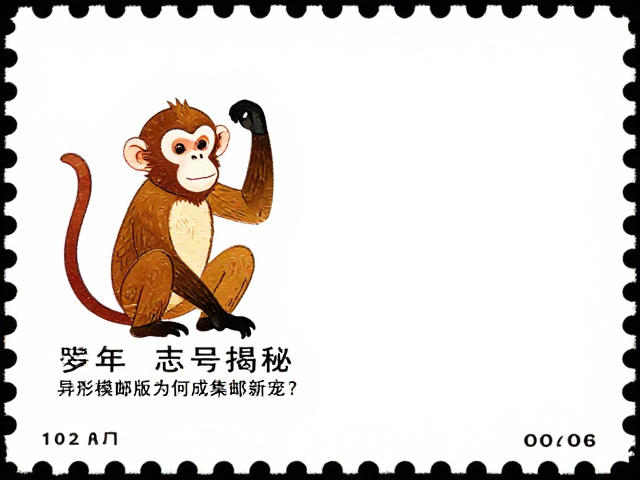 猴年邮票志号揭秘,异形模切版为何成集邮新宠?
