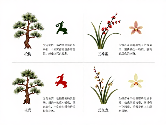 十二生肖与松柏梅兰,四方联风水寓意解析
