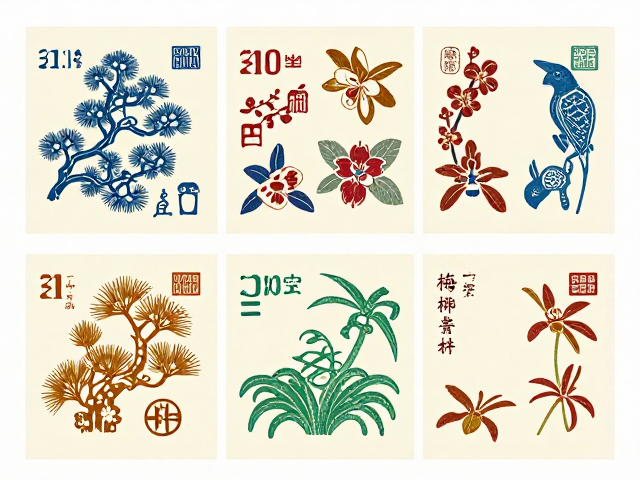 十二生肖套票,松柏梅兰纹样赏析与收藏指南
