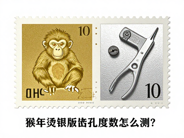 猴年邮票烫金烫银版齿孔度数怎么测?专业检测指南