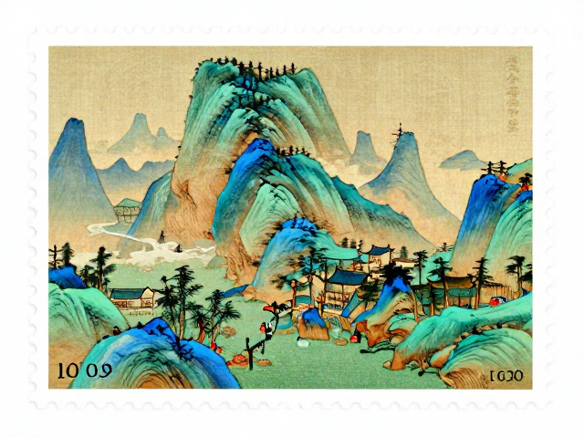 青绿山水入画，揭秘名山邮票中的古代名画取材与艺术渊源