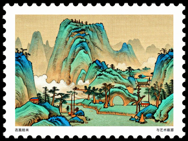 青绿山水入画，揭秘名山邮票中的古代名画取材与艺术渊源