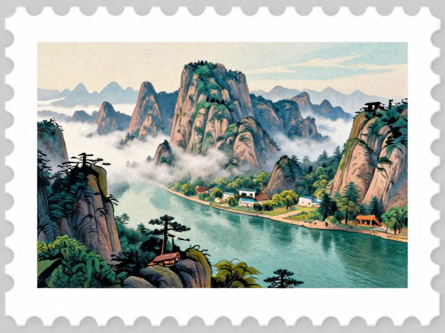 名山邮票与江河湖海，环保纸张应用，珍藏自然之美