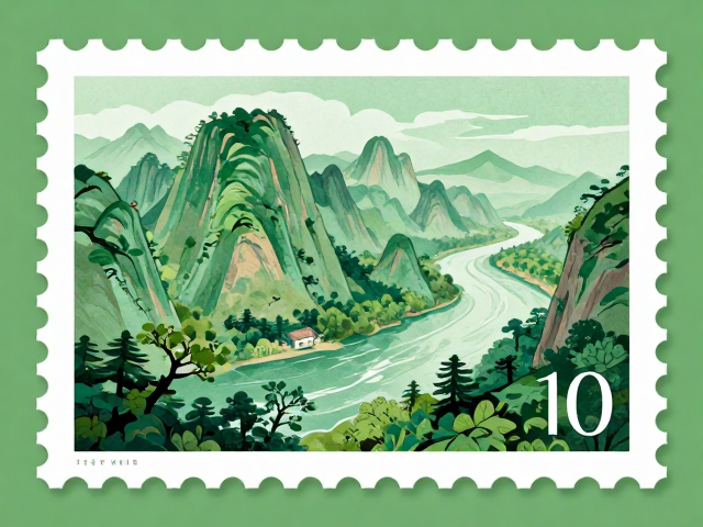 名山邮票与江河湖海,环保纸张应用,珍藏自然之美