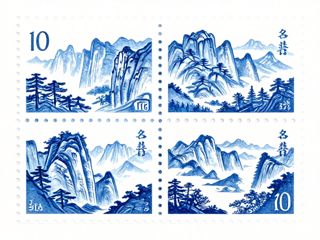名山邮票特种荧光油墨对称式设计解析
