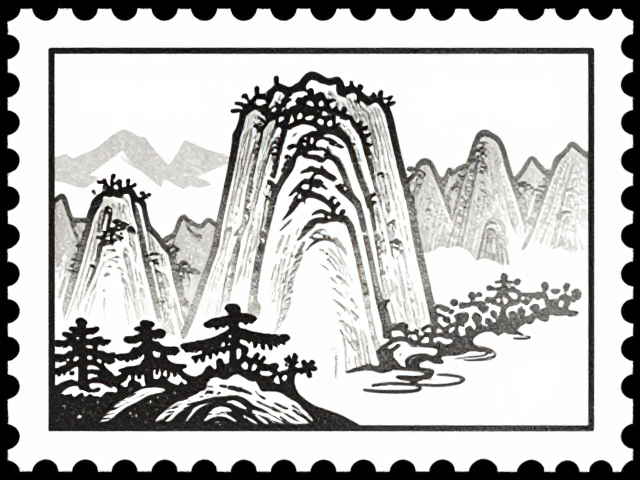 名山邮票特种荧光油墨对称式设计解析