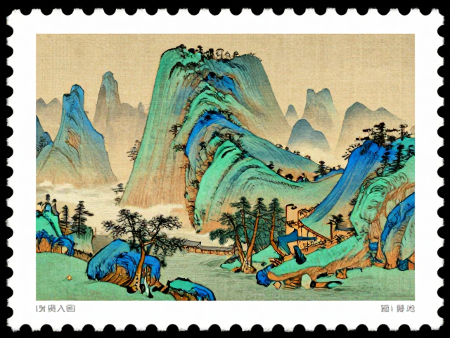 青绿山水入画，揭秘名山邮票中的古代名画取材与艺术渊源