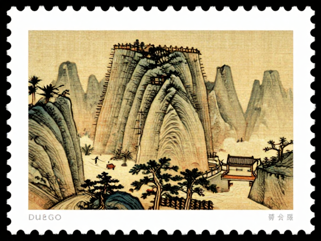 名山邮票赏析,取材古代名画的影写版珍本