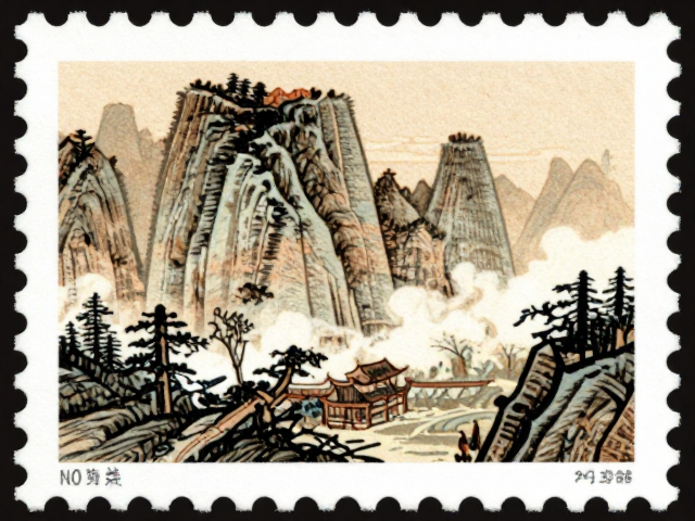 雕刻版名山邮票新玩法，现代摄影入票，打造高流量收藏爆款