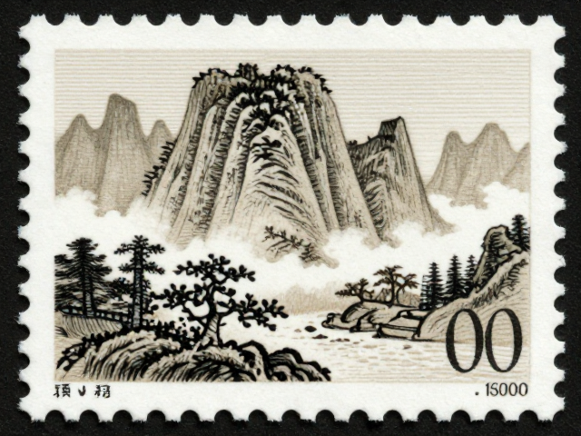 雕刻版名山邮票新玩法，现代摄影入票，打造高流量收藏爆款