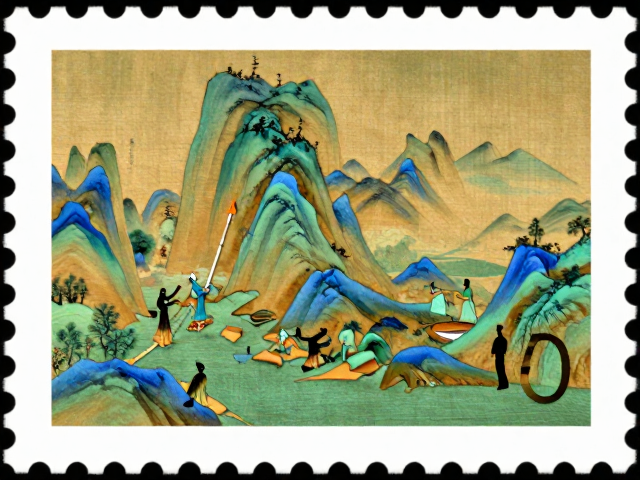 《只此青绿》邮票图序揭秘，名山青绿山水背后的文化密码