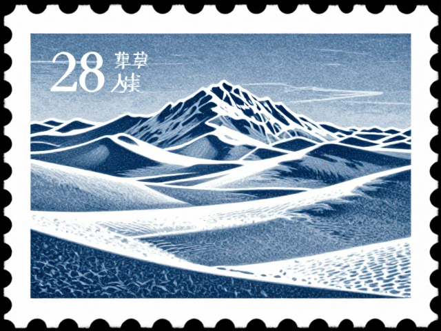 名山邮票里的边塞大漠,冷调雪景中的极致孤勇