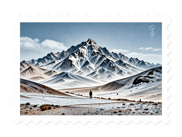 名山邮票里的边塞大漠，冷调雪景中的极致孤勇