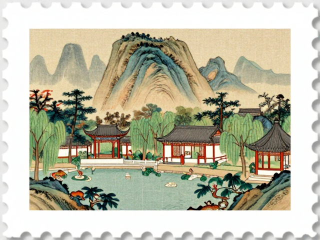 名山邮票里的古代名画与园林景致,收藏背后的文化冷知识