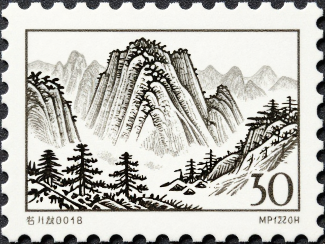 名山邮票底纹揭秘,特种荧光油墨防伪工艺与收藏价值分析