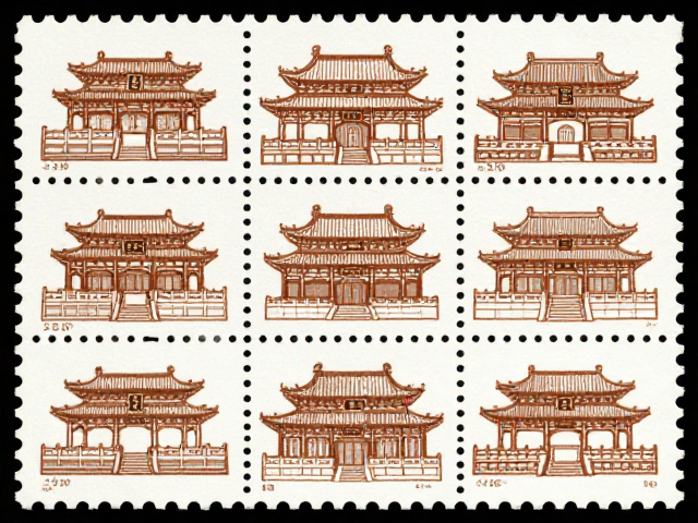 古代建筑整版票辅助纹饰,收藏价值与历史细节解析