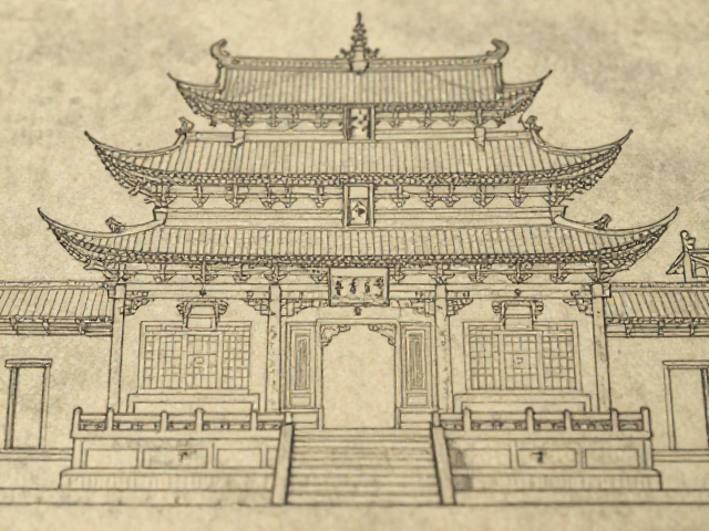 古代建筑雕刻线条力度解析,细看印刷细节中的历史痕迹