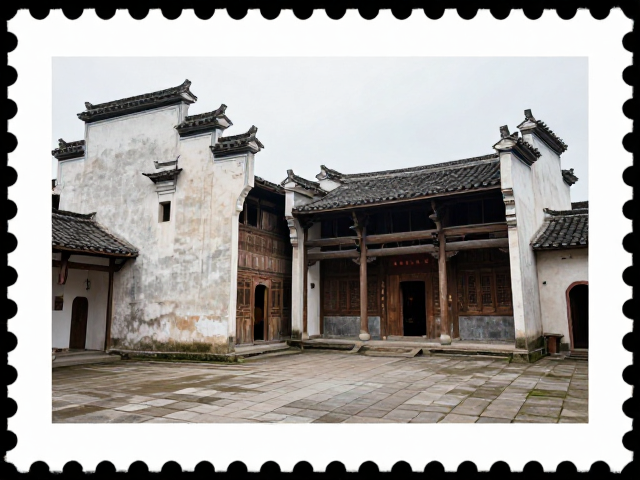 古代建筑民居宅院,纪念邮票里的东方美学与历史记忆