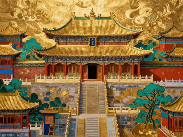 古代建筑多彩套印烫金工艺,非遗美学与视觉盛宴
