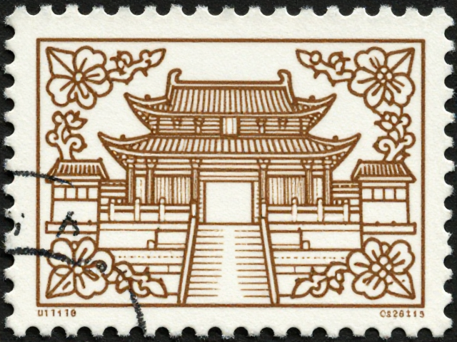古代建筑辅助纹饰纪念邮票,精美图案背后的历史与文化价值解析