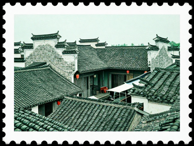 古代建筑民居宅院，纪念邮票里的东方美学与历史记忆