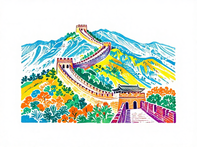 长城下的多彩套印,揭秘古代建筑与非遗印刷的绝美邂逅
