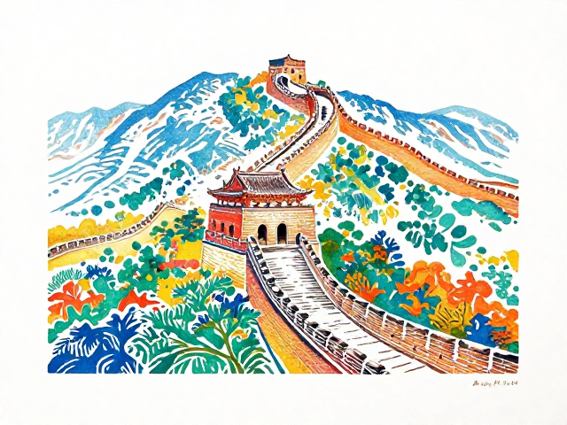 长城下的多彩套印,揭秘古代建筑与非遗印刷的绝美邂逅