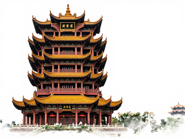 黄鹤楼古建套色准确性解析，复原细节与历史考据