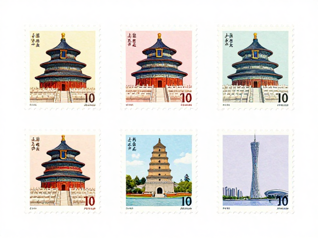 穿越古今，集齐地标邮票，打卡古代建筑与现代地标