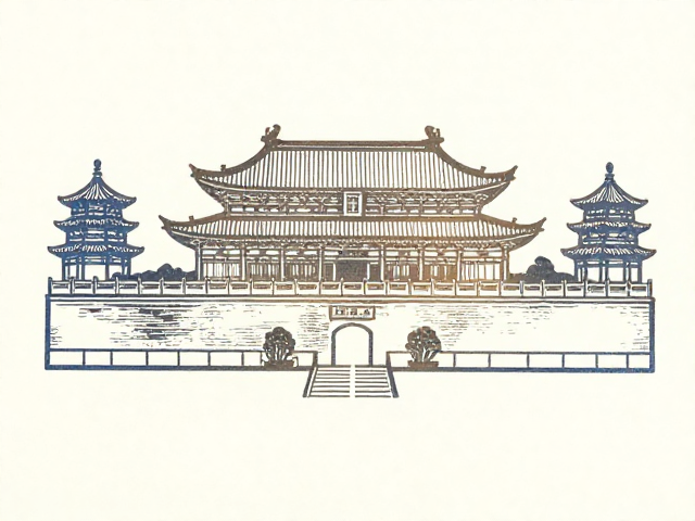 胶印古建图，定格历史事件纪念瞬间