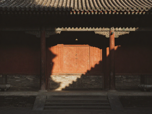 古建光影，复古色调下的历史建筑背景环境探秘