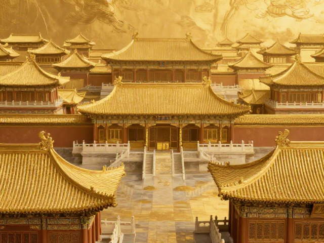 古代建筑烫金工艺揭秘,金碧辉煌下的背景环境美学