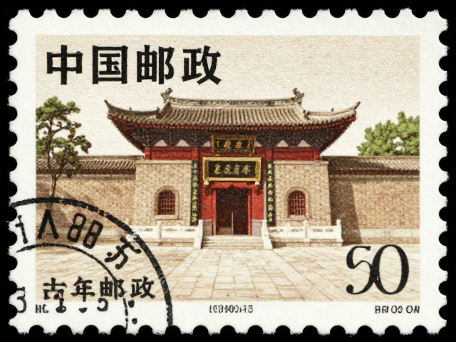 中国邮政古代建筑邮票,细辨印刷细节与历史韵味