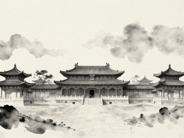 水墨古韵，穿越历史烟云，探寻古代建筑中的时光印记