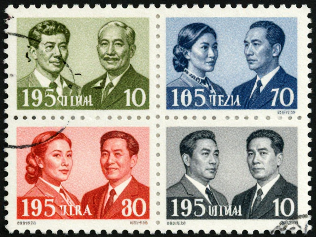 1950-1978历史人物邮票，见证文化交流的珍贵载体