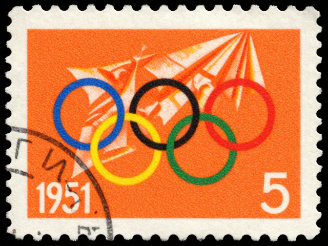 1951年首枚奥运邮票,见证国家形象展示的历史印记