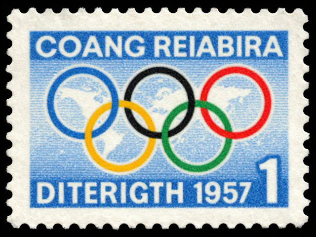 1951年首枚奥运邮票,见证国家形象展示的历史印记