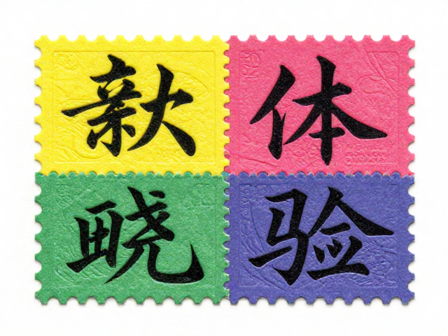 书法邮票新体验,高饱和度色彩再现,压印凹凸工艺尽显艺术质感