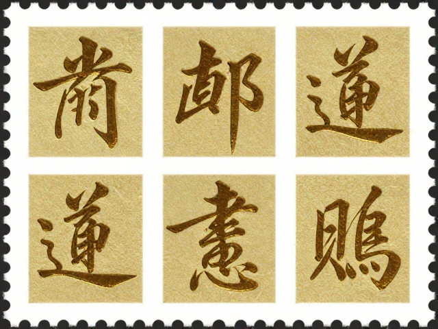 书法邮票全息烫金版，古典主义美学与收藏价值解析