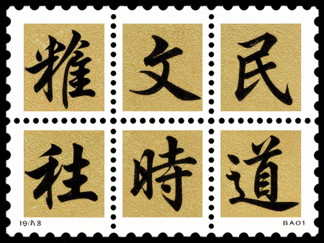 书法邮票全息烫金版，古典主义美学与收藏价值解析